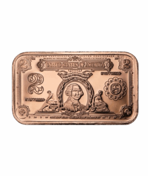 Lingote Cobre Thomas Jefferson 1 oz and/Goldenart
