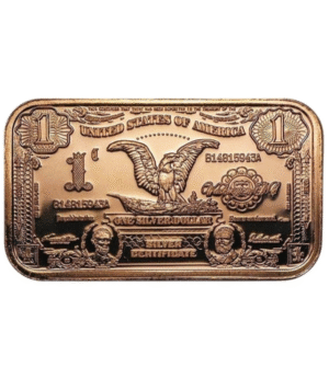 Lingote Cobre Águila 1 oz _ anverso/ GoldenArt Lingote Cobre Águila 1 oz _ anverso/ GoldenArt