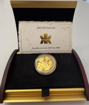 Moneda 350 dólares Canadá 1998 portada/GoldenArt Moneda 350 dólares Canadá 1998 portada/GoldenArt