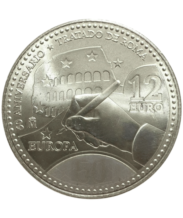 Moneda Plata 50 Aniversario del Trato de Roma 2007 _Anverso/GoldenArt