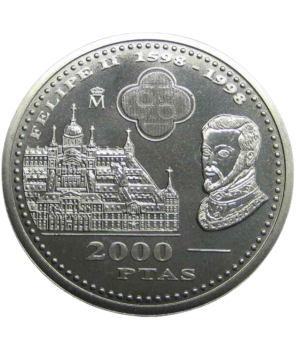 Moneda Plata Felipe II_ anverso /Goldenart
