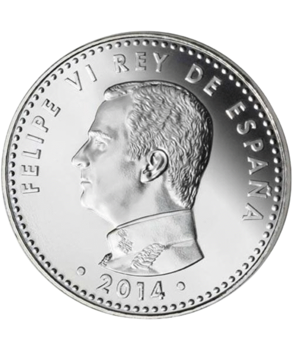 Moneda Plata Felipe VI anverso/GoldenArt
