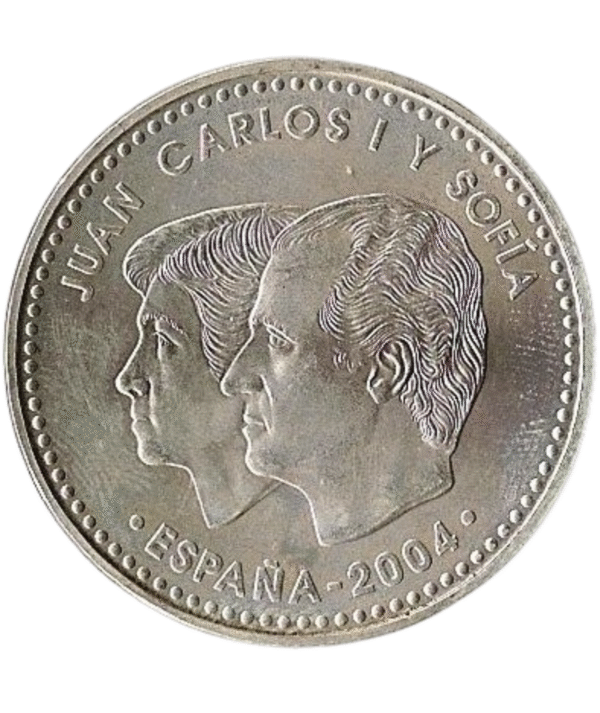 Moneda Plata Felipe y Letizia 2004