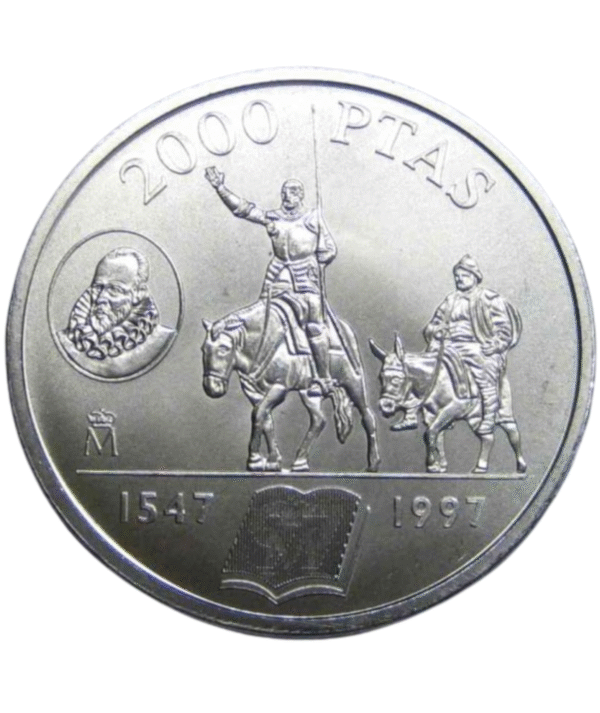 Moneda Plata Quijote Y Sancho Panza_anverso/GoldenArt