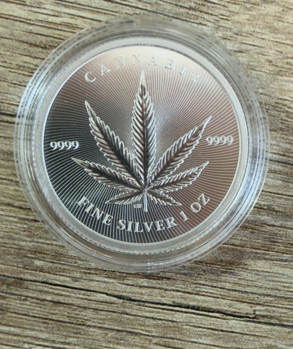 Moneda plata Cannabis 2024 _ rev/GoldenArt Moneda plata Cannabis 2024 _ rev/GoldenArt