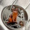 Moneda plata Gato mi gran protector 2013 anverso/GoldenArt Moneda plata Gato mi gran protector 2013 anverso/GoldenArt