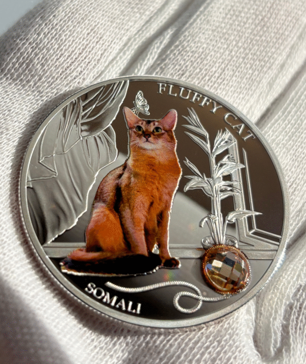 Moneda plata Gato mi gran protector 2013 anverso/GoldenArt Moneda plata Gato mi gran protector 2013 anverso/GoldenArt