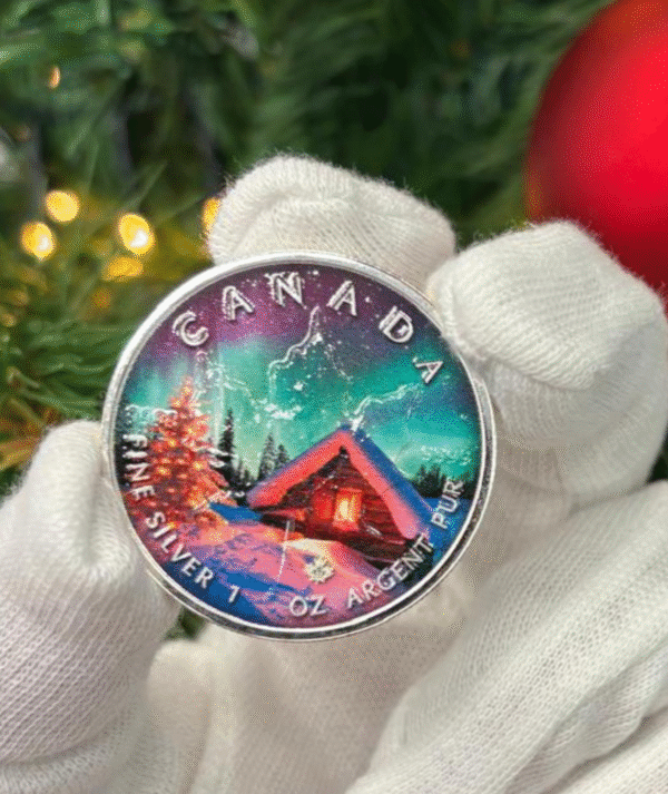 Moneda plata Polar Lights X-Mas 2022_ anverso/GoldenArt