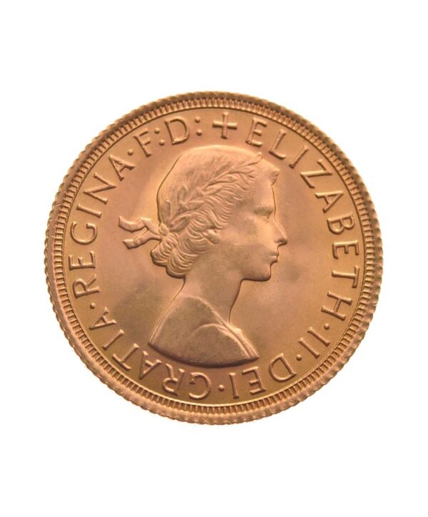 cara-moneda-oro-soberano-reina-isabel-ii-1958 Moneda oro Soberano de la reina Isabel II de 1967 de 7,32 gr