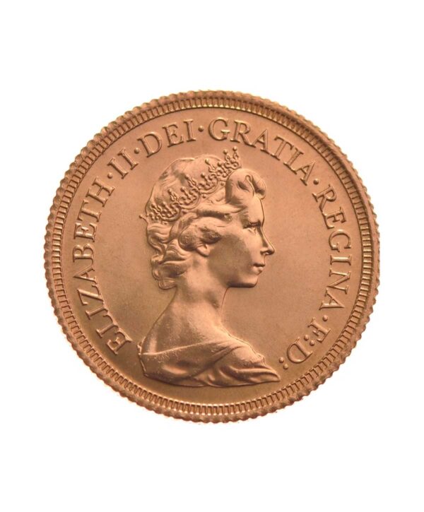 cara-moneda-oro-soberano-reina-isabel-ii-1976 Moneda oro Soberano de la reina Isabel II de 1978 de 7,32 gr