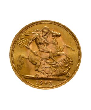moneda-oro-soberano-reina-isabel-ii-1963 Moneda oro Soberano de la reina Isabel II de 1963 de 7,32 gr
