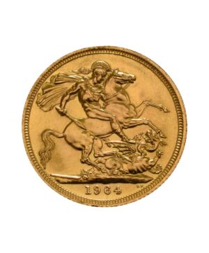 moneda-oro-soberano-reina-isabel-ii-1964 Moneda oro Soberano de la reina Isabel II de 1964 de 7,32 gr