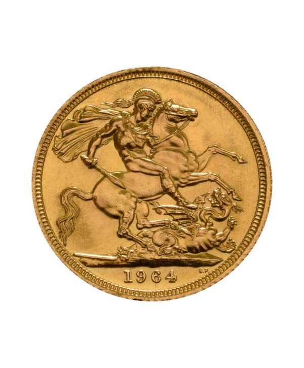 moneda-oro-soberano-reina-isabel-ii-1964 Moneda oro Soberano de la reina Isabel II de 1964 de 7,32 gr