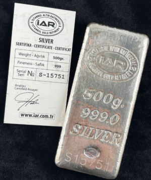Lingote Plata 500 gr IAR/ GoldenArt Lingote Plata 500 gr IAR /GoldenArt
