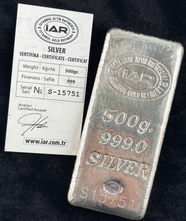 Lingote Plata 500 gr IAR /GoldenArt