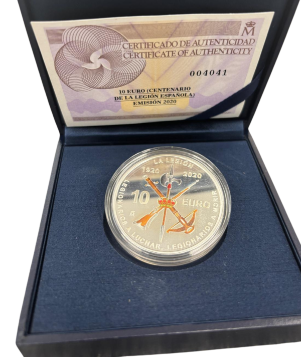Moneda Plata Centenario de la Legión 2020_ Portada/ GoldenArt