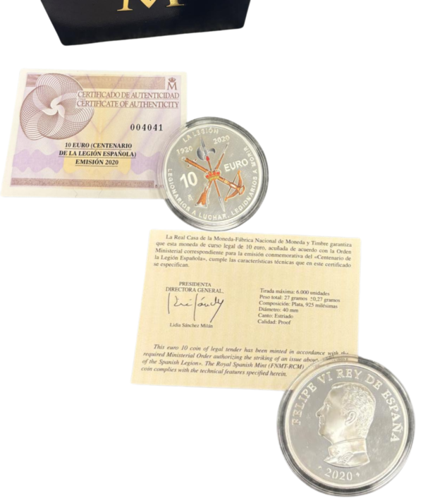 Moneda Plata Centenario de la Legión 2020