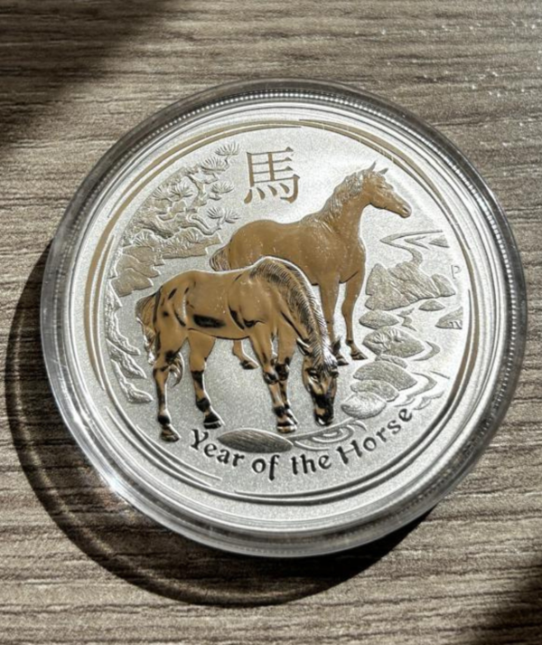 Moneda Plata Year of the Horse 2014 _ anverso/GoldenArt