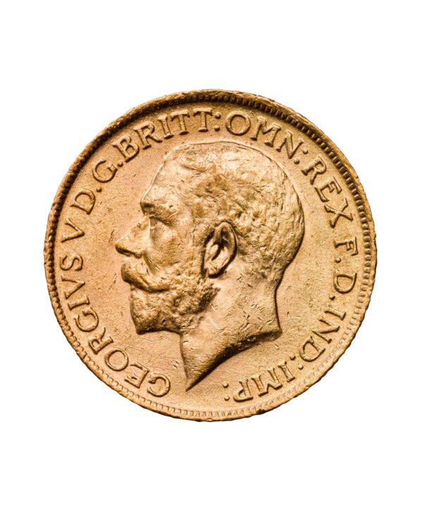 cara-moneda-oro-soberano-de-la-reina-isabel-ii-de-1914-de-732-gr Moneda oro Soberano de la reina Isabel II de 1914 de 7,32 gr