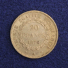 Moneda Oro 20 Francos Franceses Génie 1876_ reverso/GoldenArt Moneda Oro 20 Francos Franceses Génie 1876