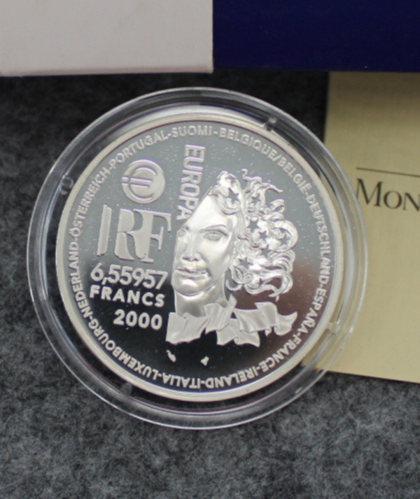 Moneda Plata Art Nouveau 2000_ reverso/GoldenArt