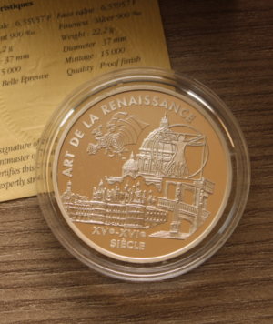 Moneda Plata Art del Renacimiento 2000_ portada /goldenArt