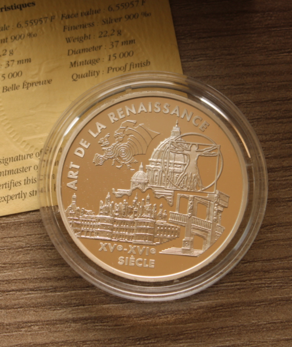 Moneda Plata Art del Renacimiento 2000_ portada /goldenArt