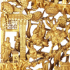 Tallado chino «Caballeros guerreros - GOLDENART