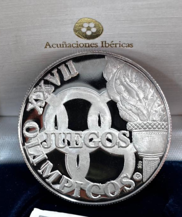 Moneda Medalla Plata Juegos Olímpicos Sidney 2000 anverso/ GoldenArt Moneda Medalla Plata Juegos Olímpicos Sidney 2000 anverso/ GoldenArt