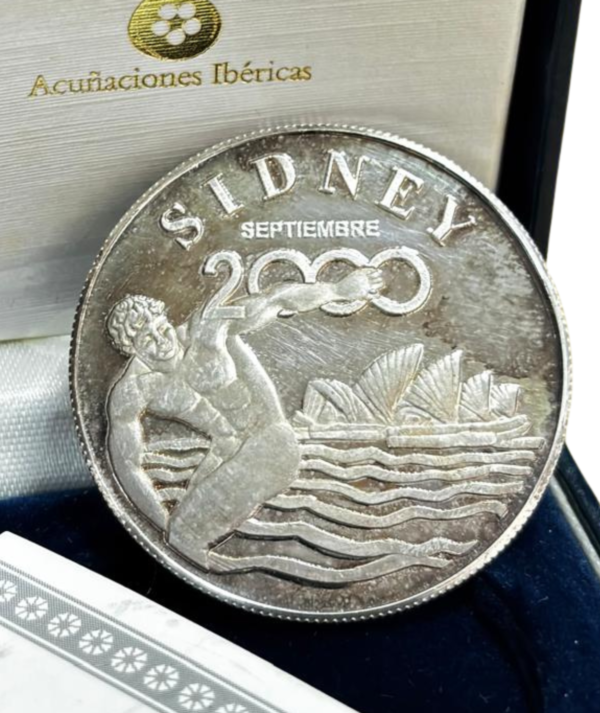 Moneda Medalla Plata Juegos Olímpicos Sidney 2000 portada/GoldenArt Moneda Medalla Plata Juegos Olímpicos Sidney 2000 portada/GoldenArt