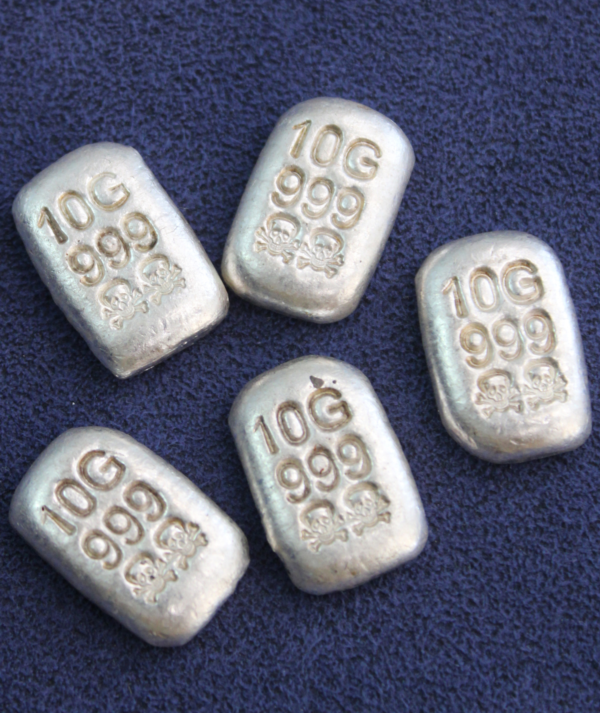 Set lingote plata 10g 999 anverso/GoldenArt