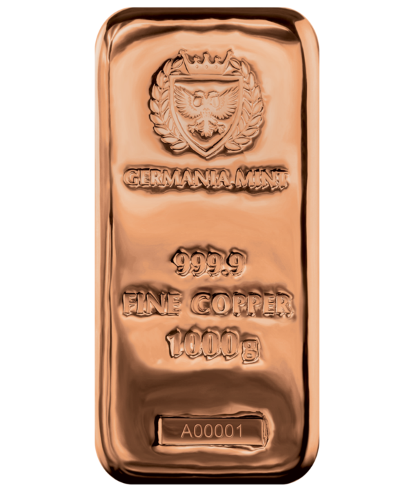 Lingote Germania Mint Cobre 1.000 gr_ Portada/GoldenArt