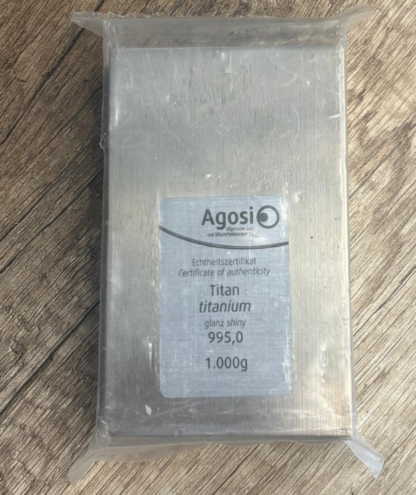 Lingote de Titanio Agosi 1000 gr.