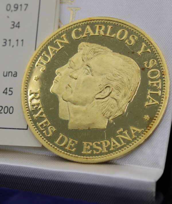 Medalla Conmemorativa de las Bodas de Plata en el Trono_ reverso/goldenart Medalla Conmemorativa de las Bodas de Plata en el Trono