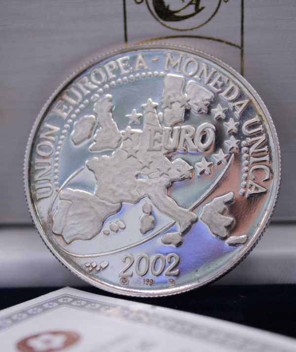 Medalla Unión Europea - Moneda Única 2002 _ anverso/GoldenArt