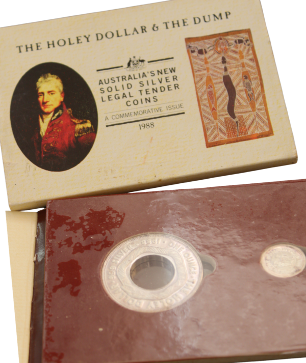 Moneda Plata Holey Dollar and Dump 1988 /GoldenArt Moneda Plata Holey Dollar and Dump 1988