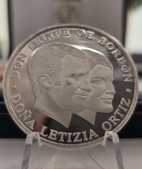 Moneda Medalla Plata Boda Real de Felipe VI y Letizia Ortiz 2004