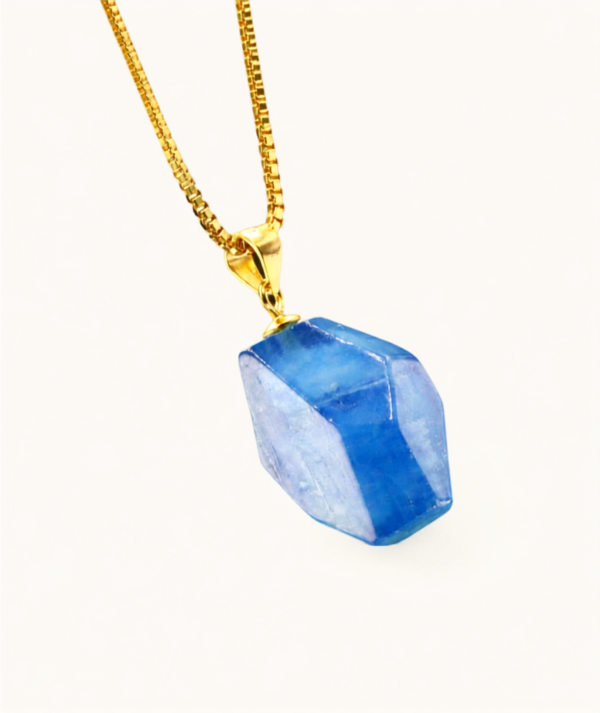 Colgante de Topacio Azul _ imagen1 _ GoldenArt Colgante de Topacio Azul _ imagen1 _ GoldenArt