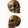 Pareja de Calaveras talladas en Jaspe Rojo_ goldenart Pareja de Calaveras talladas en Jaspe Rojo_ goldenart