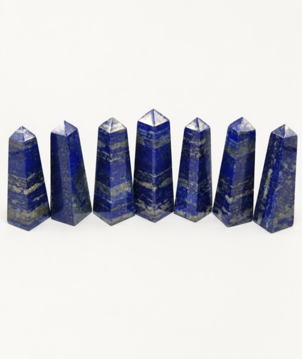 Lote de 7 Torres de Lapislázuli Natural (1020g) - Azul Eléctrico de Badajshán/goldenart Lote de 7 Torres de Lapislázuli Natural (1020g) - Azul Eléctrico de Badajshán/goldenart