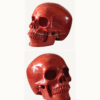 Pareja de Calaveras talladas en Jaspe Rojo_ goldenart Pareja de Calaveras talladas en Jaspe Rojo_ goldenart