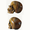 Pareja de Calaveras talladas en Ojo de Tigre _ GoldenArt Pareja de Calaveras talladas en Ojo de Tigre _ GoldenArt