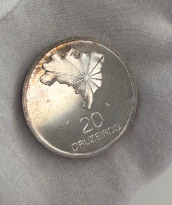 Moneda Plata 150 Aniversario de la Independencia de Brasil 1972_ reverso/GoldenArt Moneda Plata 150 Aniversario de la Independencia de Brasil 1972