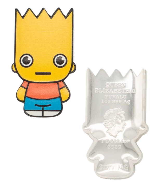 Moneda Plata  Bart Simpson 2022