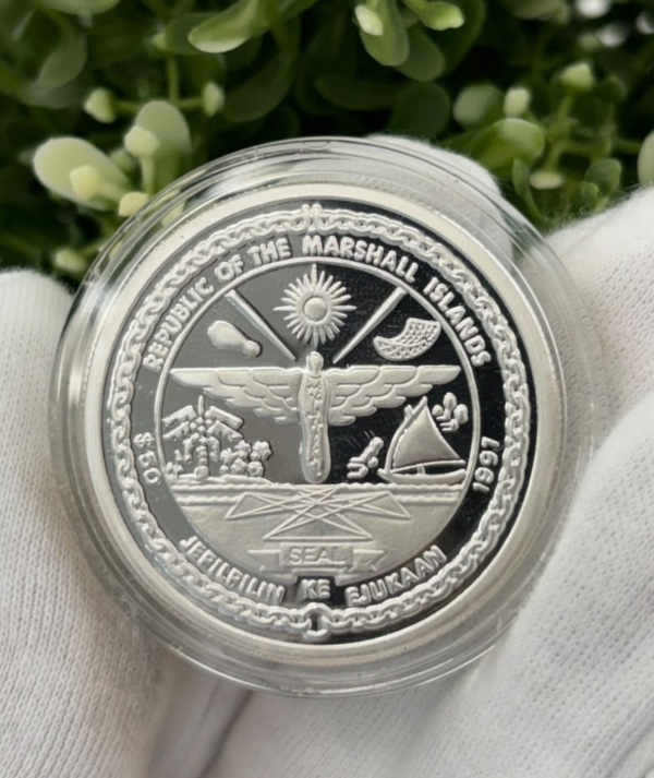 Moneda Plata Diana Princesa de Gales Islas Marshall 1997_ anverso/GoldenArt Moneda Plata Diana Princesa de Gales Islas Marshall 1997_ anverso/GoldenArt