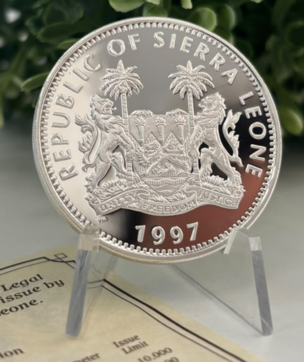 Moneda Plata Diana y Madre Teresa de Calcuta 1997 _ anverso_GoldenArt Moneda Plata Diana y Madre Teresa de Calcuta 1997