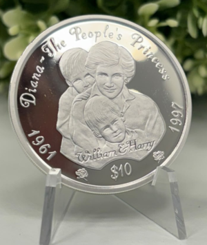 Moneda Plata Diana y Príncipes William y Harry 1997_ Anverso/GoldenArt