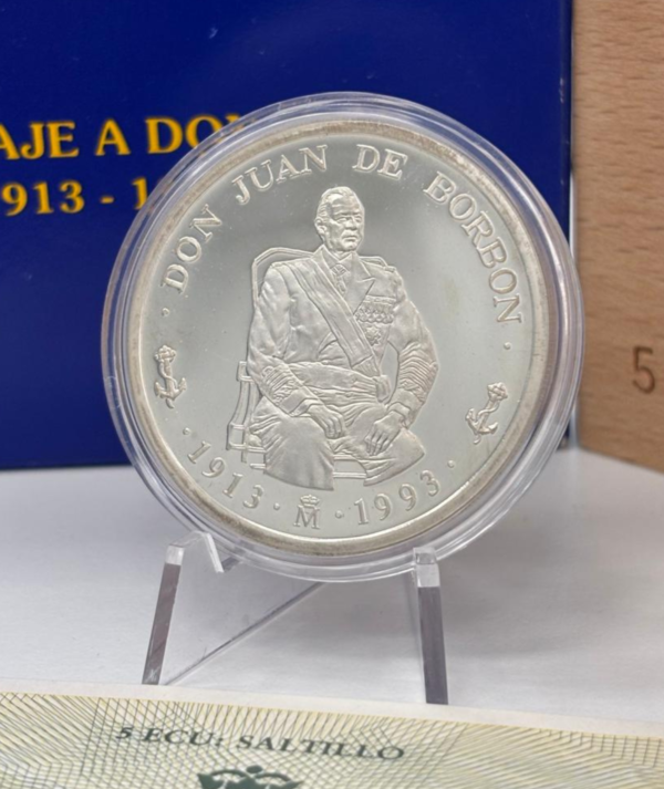 Moneda Plata Homenaje a Don Juan de Borbon_ Anverso/GoldenArt