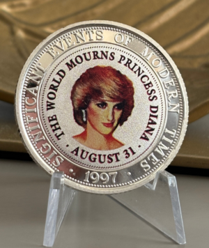 Moneda Plata Princesa Diana 1997 _ reverso/GoldenArt