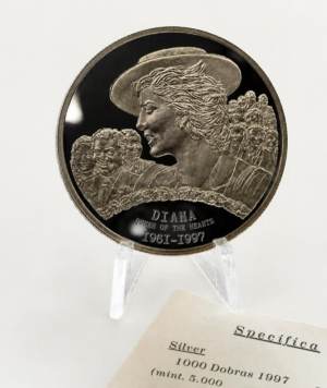 Moneda Plata Princesa Diana - Queen of the Heart 1997_ reverso/Goldenart